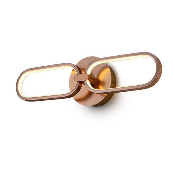 Luminária de parede COLETTE, moderna e decorativa, LED 13W 1170 lm 3000K ouro rosa