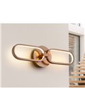 Luminária de parede COLETTE, moderna e decorativa, LED 13W 1170 lm 3000K ouro rosa
