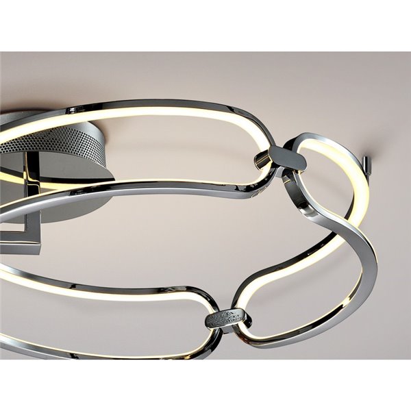 Plafonnier rond LED COLETTE 37W 3330 lm 3000K Chrome