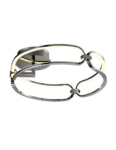 Plafonnier rond LED COLETTE 37W 3330 lm 3000K Chrome