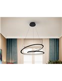 Lámpara de techo colgante LOOPING LED Ø60cm 36W 1800 lm 3000K Negro