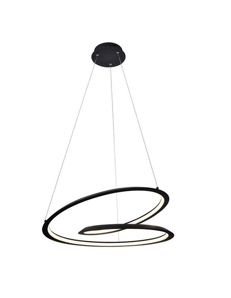 Lámpara de techo colgante LOOPING LED Ø60cm 36W 1800 lm 3000K Negro