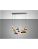 Lámpara de techo CHARLIZE 9 luces LED 54W 1980 lm dimable Cromo