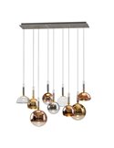Lámpara de techo CHARLIZE 9 luces LED 54W 1980 lm dimable Cromo