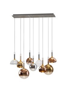 Lámpara de techo CHARLIZE 9 luces LED 54W 1980 lm dimable Cromo
