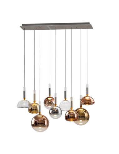 Lámpara de techo CHARLIZE 9 luces LED 54W 1980 lm dimable Cromo