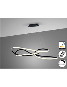 Lámpara de techo moderna EVANIA LED 85W 5.100 lm CCT dimable 2700K a 5000K Negro 2