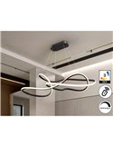 Lámpara de techo moderna EVANIA LED 85W 5.100 lm CCT dimable 2700K a 5000K Negro