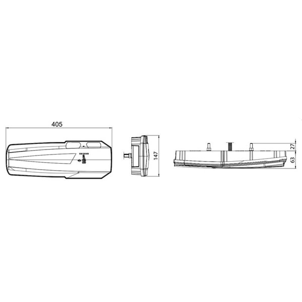 Piloto trasero LED MAVIC con reflectante y 6 funciones 12/24V IP68 ECE LZD 2652 / LZD 2653 