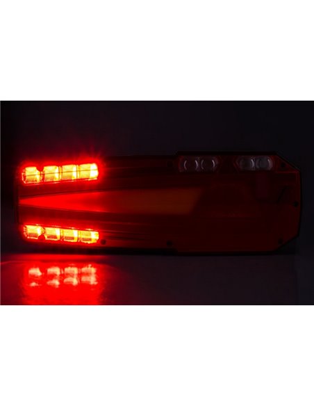 Feu arrière LED MAVIC avec réflecteur et 6 fonctions 12/24 V IP68 ECE LZD 2652 / LZD 2653