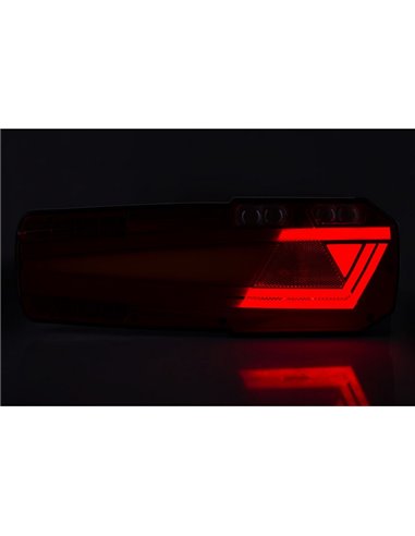 Piloto trasero LED MAVIC con reflectante y 6 funciones 12/24V IP68 ECE LZD 2652 / LZD 2653 