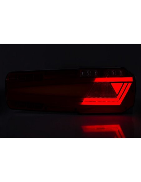 Feu arrière LED MAVIC avec réflecteur et 6 fonctions 12/24 V IP68 ECE LZD 2652 / LZD 2653