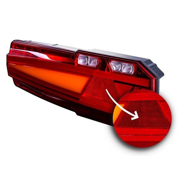 Piloto trasero LED MAVIC con reflectante y 6 funciones 12/24V IP68 ECE LZD 2652 / LZD 2653 