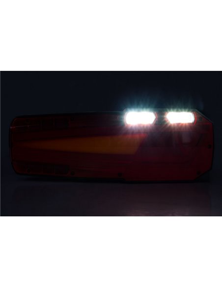 Piloto trasero LED MAVIC con reflectante y 6 funciones 12/24V IP68 ECE LZD 2652 / LZD 2653 