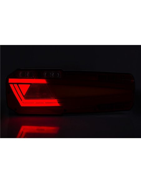Piloto trasero LED MAVIC con casquillo AMP de 7 pines y reflectante 12/24V IP68