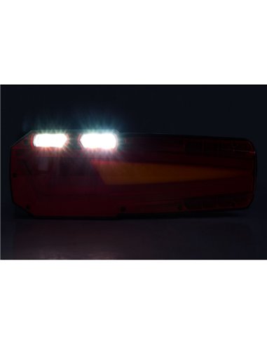 Piloto trasero LED MAVIC con casquillo AMP de 7 pines y reflectante 12/24V IP68