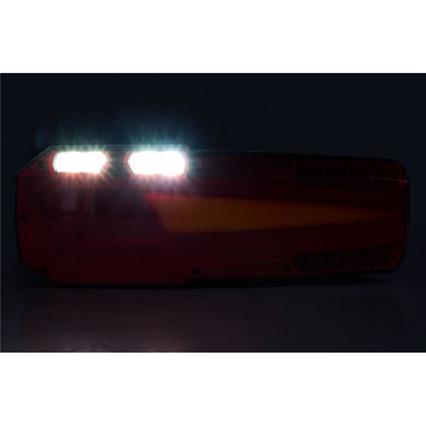 Lanterna traseira MAVIC LED com conector AMP de 7 pinos e refletor, 12/24V IP68