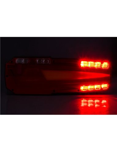 Feu arrière LED MAVIC avec prise AMP 7 broches et réflecteur, 12/24 V IP68