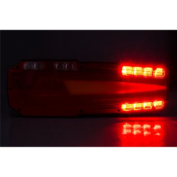 Feu arrière LED MAVIC avec prise AMP 7 broches et réflecteur, 12/24 V IP68