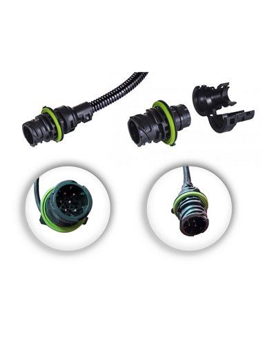 Piloto trasero LED MAVIC con casquillo AMP de 7 pines y reflectante 12/24V IP68