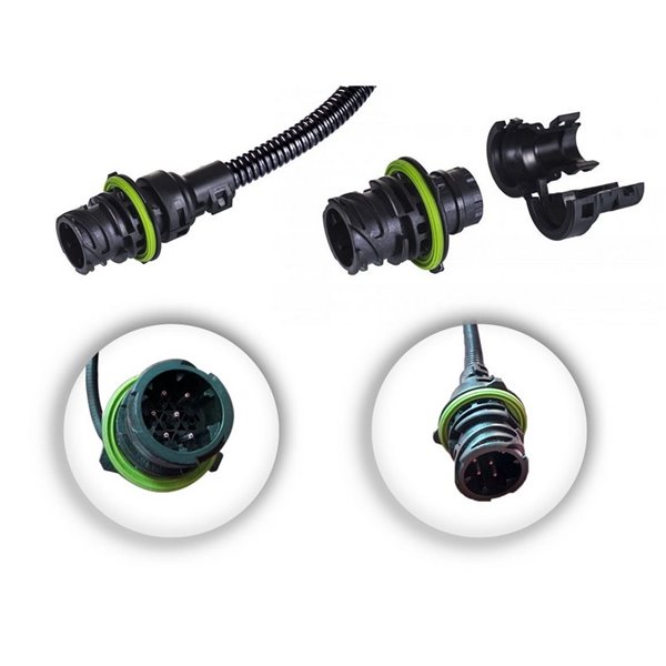 Piloto trasero LED MAVIC con casquillo AMP de 7 pines y reflectante 12/24V IP68