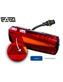 Feu arrière LED MAVIC avec prise AMP 7 broches et réflecteur, 12/24 V IP68