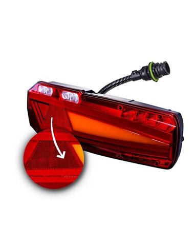 Piloto trasero LED MAVIC con casquillo AMP de 7 pines y reflectante 12/24V IP68