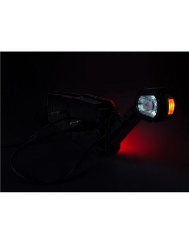 Feu arrière LED néon Mavic avec triangle et feu de position, prise AMP 7 broches 12/24 V IP68
