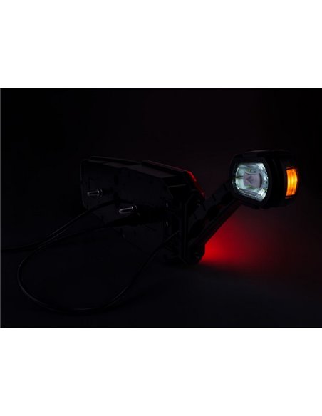 Piloto trasero LED MAVIC NEON con triángulo y gálibo, casquillo AMP 7 PIN 12/24V IP68