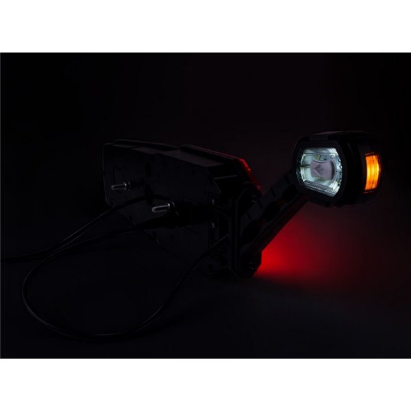 Lanterna traseira MAVIC NEON LED com triângulo e luz de posição, conector AMP de 7 pinos 12/24V IP68