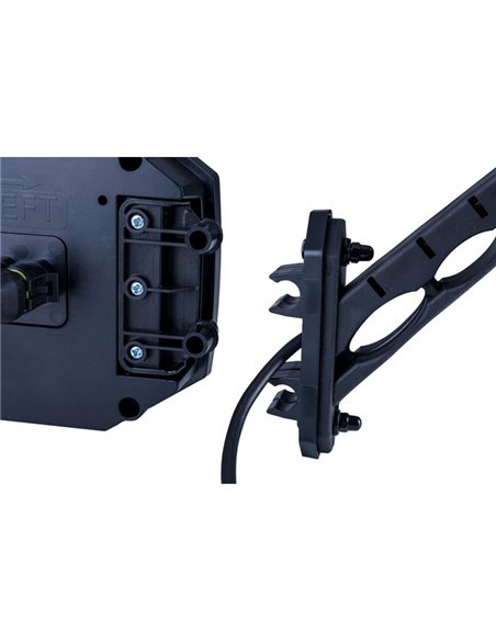 Lanterna traseira MAVIC NEON LED com triângulo e luz de posição, conector AMP de 7 pinos 12/24V IP68