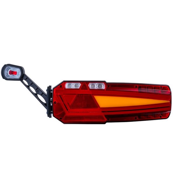 Feu arrière LED néon Mavic avec triangle et feu de position, prise AMP 7 broches 12/24 V IP68