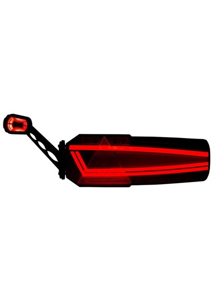 Piloto trasero LED MAVIC NEON con triángulo y gálibo, casquillo AMP 7 PIN 12/24V IP68