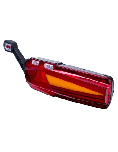 Lanterna traseira MAVIC NEON LED com triângulo e luz de posição, conector AMP de 7 pinos 12/24V IP68