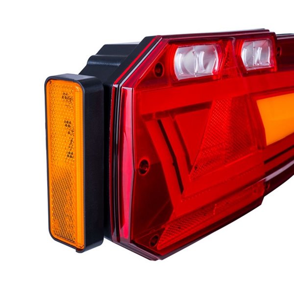 Feu arrière LED néon Mavic avec triangle et feu de position latéral, prise Superseal 12/24 V IP68