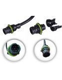 Piloto trasero LED MAVIC NEON, AMP de 7 PIN, con reflejo y gálibo lateral 12/24 V IP68