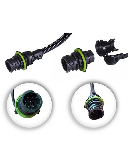 Piloto trasero LED MAVIC NEON, AMP de 7 PIN, con reflejo y gálibo lateral 12/24 V IP68
