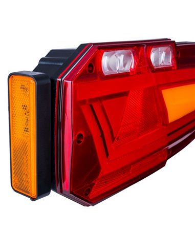 Lanterna traseira MAVIC NEON LED, AMP de 7 pinos, com refletor e luz de posição lateral 12/24V IP68