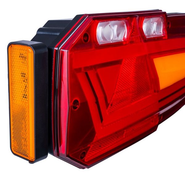 Feu arrière LED néon MAVIC, connecteur AMP 7 broches, avec réflecteur et feu de position latéral 12/24 V IP68