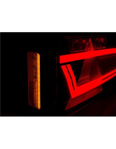 Piloto trasero LED MAVIC NEON, AMP de 7 PIN, con reflejo y gálibo lateral 12/24 V IP68