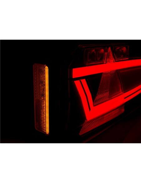 Piloto trasero LED MAVIC NEON, AMP de 7 PIN, con reflejo y gálibo lateral 12/24 V IP68