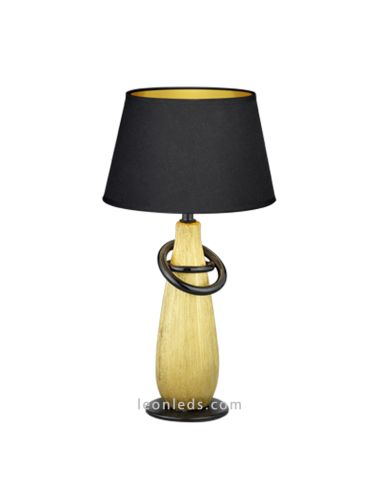 Lámpara de Sobremesa Clásica Moderna | Lámpara de mesa Thebes | Lámpara Dorada y Negra | LeonLeds Iluminación