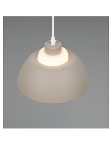 Lámpara de techo colgante TILOS Ø23cm de metal y vidrio, E27 excl. max 10W  IP20 Beige