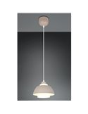 Lámpara de techo colgante TILOS Ø23cm de metal y vidrio, E27 excl. max 10W  IP20 Beige