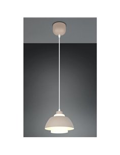 Lámpara de techo colgante TILOS Ø23cm de metal y vidrio, E27 excl. max 10W  IP20 Beige 2