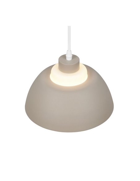 Lámpara de techo colgante TILOS Ø23cm de metal y vidrio, E27 excl. max 10W  IP20 Beige