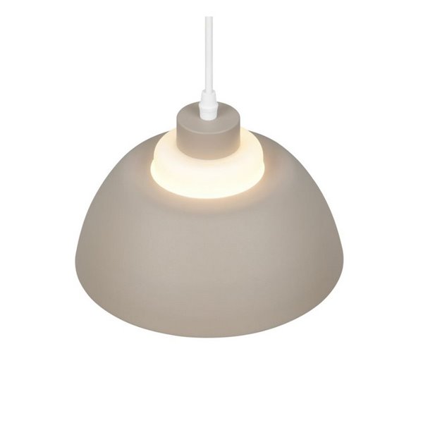 Lámpara de techo colgante TILOS Ø23cm de metal y vidrio, E27 excl. max 10W  IP20 Beige