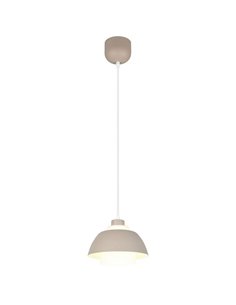 Suspension TILOS Ø23cm en métal et verre, douille E27 (hors ampoule), puissance max. 10W, IP20, beige