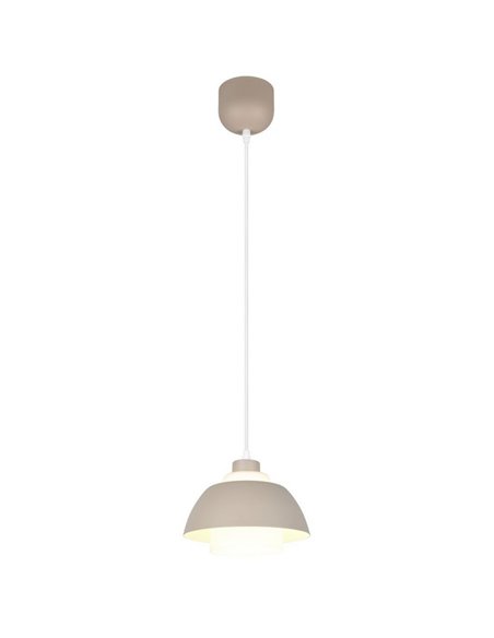 Lámpara de techo colgante TILOS Ø23cm de metal y vidrio, E27 excl. max 10W  IP20 Beige