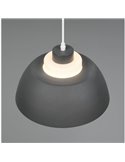 Lámpara de techo metal y vidrio TILOS grande Ø30cm E27 excl. max 10W  IP20 Negro